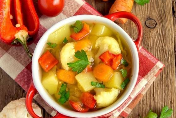 картофельный суп с овощами